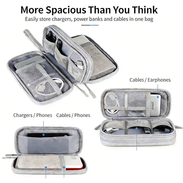 Portable Electronic Organizer Travel Bag for Power Bank