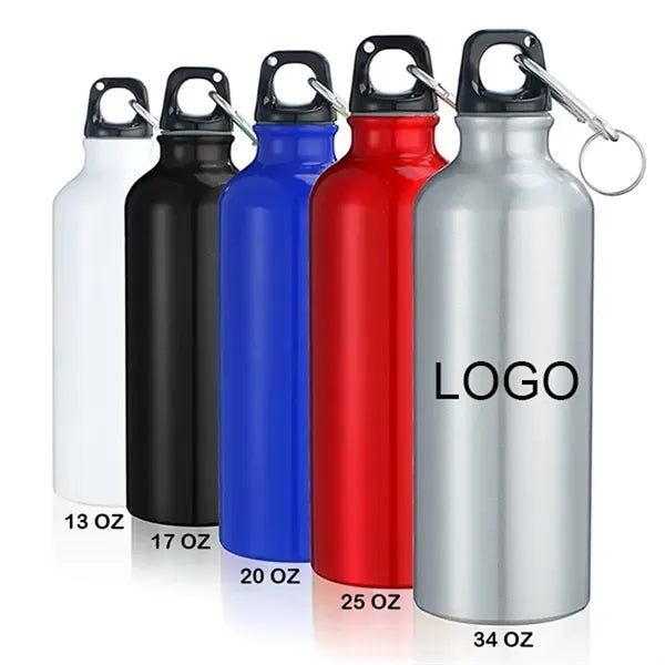 24oz Aluminum Water Bottle with Carabiner