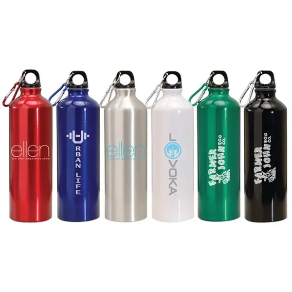 24oz Aluminum Water Bottle with Carabiner