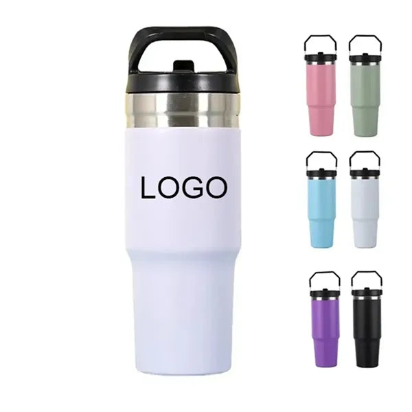 Large Stainless Steel Insulated Bottle with Straw