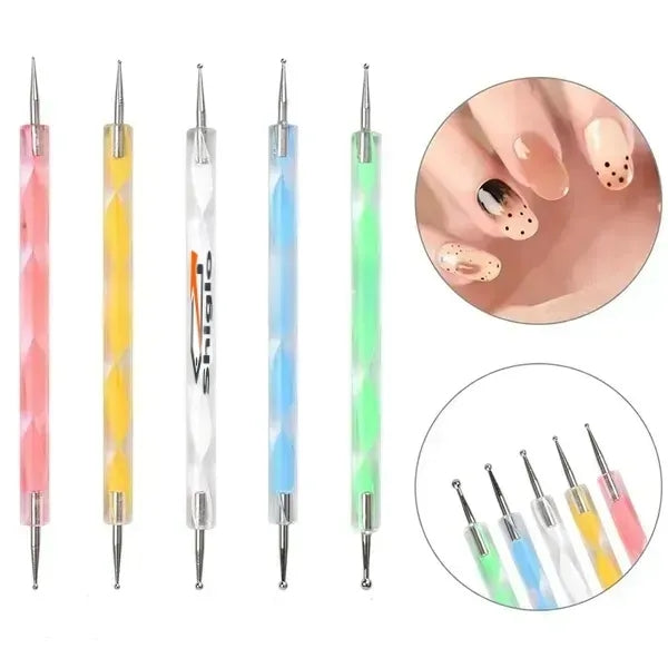 5 Piece Double Sided Dotting Pen Tool Set