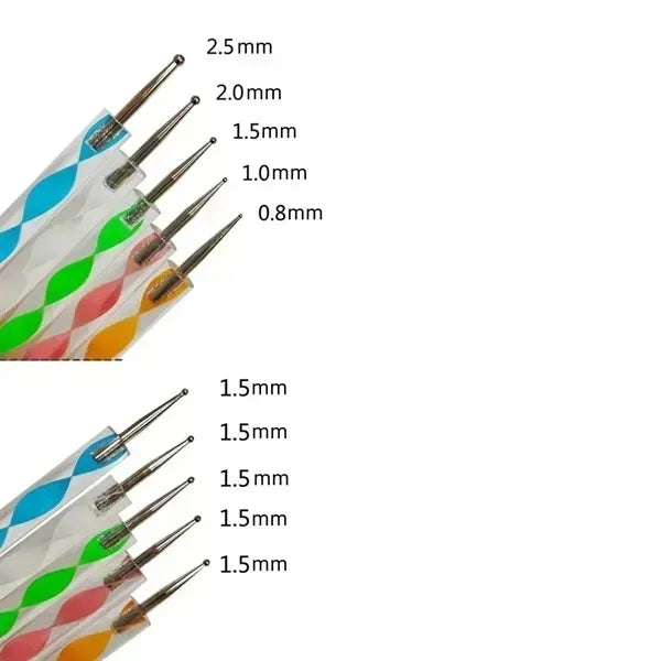 5 Piece Double Sided Dotting Pen Tool Set