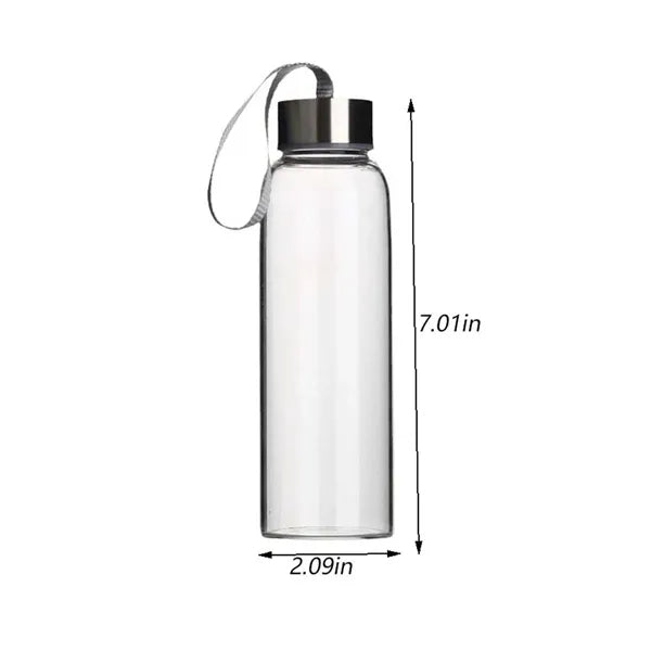 10 oz sports water bottle clear plastic with strap handle