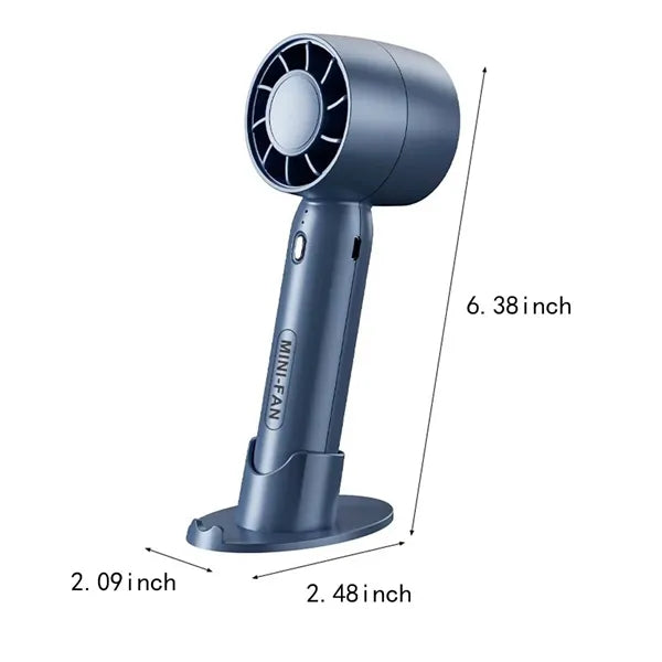 Desk handheld fan portable rechargeable with phone stand