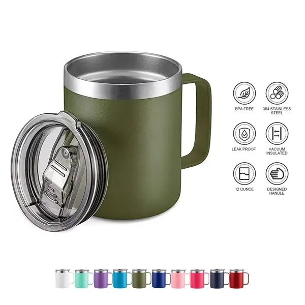 12 oz Double Wall Stainless Steel Coffee Mug