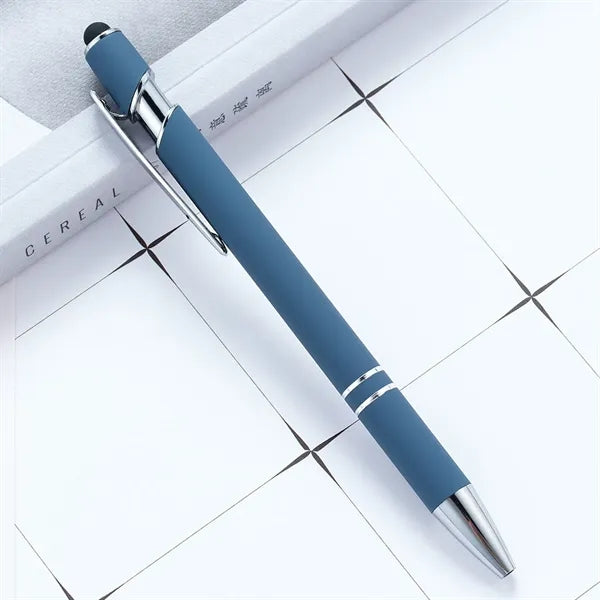 2-in-1 Soft Touch Metal Ballpoint Pens