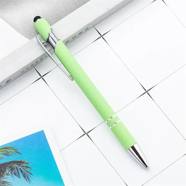 2-in-1 Soft Touch Metal Ballpoint Pens