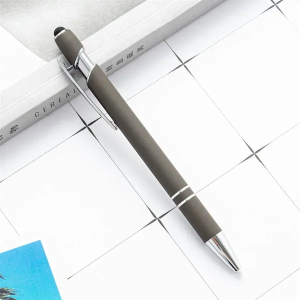 2-in-1 Soft Touch Metal Ballpoint Pens