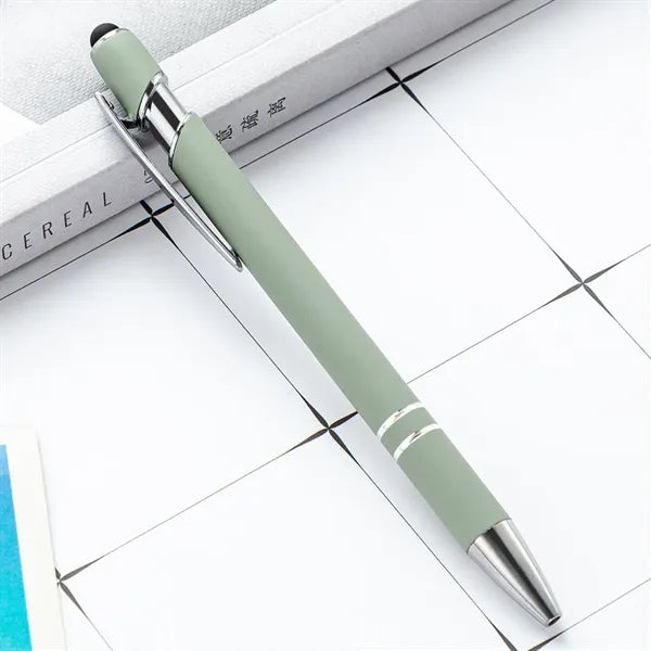 2-in-1 Soft Touch Metal Ballpoint Pens