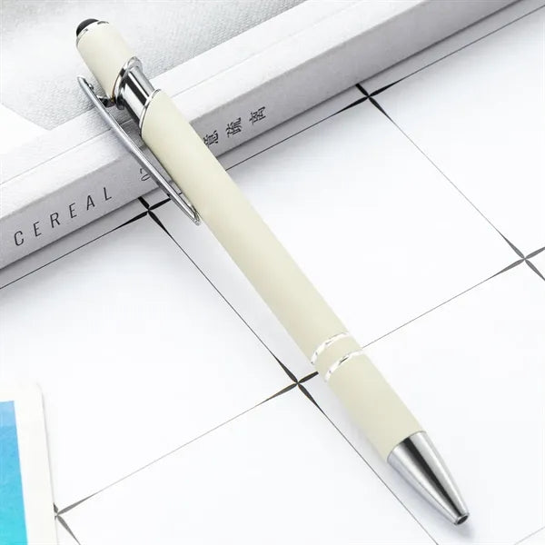 2-in-1 Soft Touch Metal Ballpoint Pens