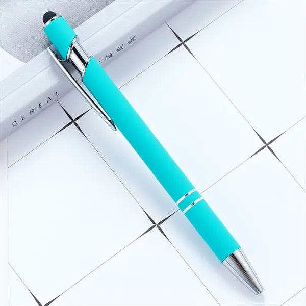 2-in-1 Soft Touch Metal Ballpoint Pens