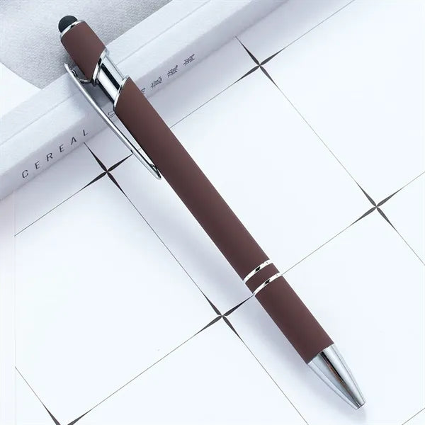 2-in-1 Soft Touch Metal Ballpoint Pens