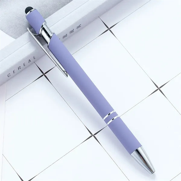 2-in-1 Soft Touch Metal Ballpoint Pens