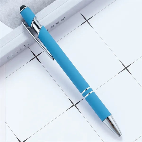 2-in-1 Soft Touch Metal Ballpoint Pens