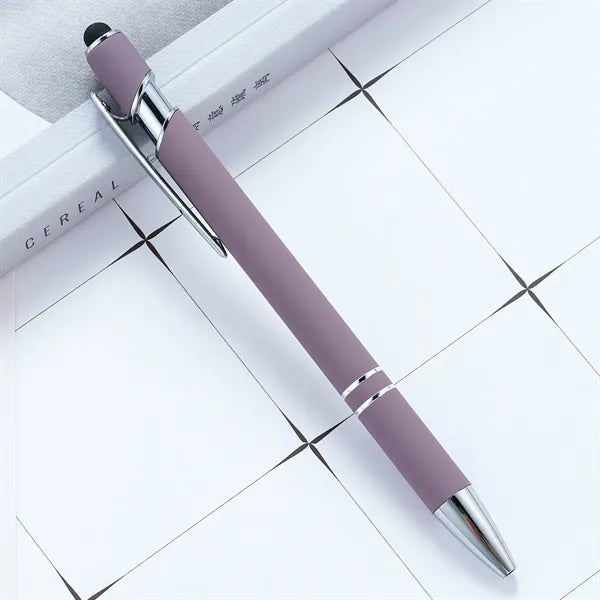 2-in-1 Soft Touch Metal Ballpoint Pens