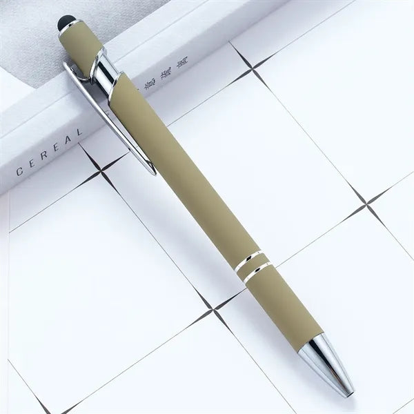 2-in-1 Soft Touch Metal Ballpoint Pens