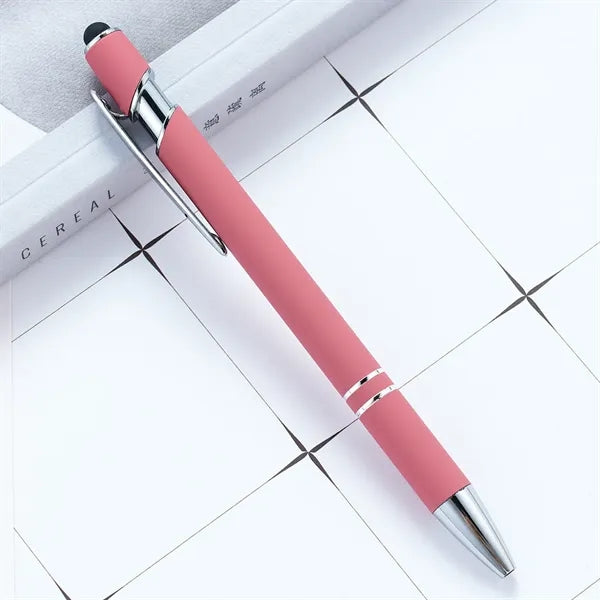 2-in-1 Soft Touch Metal Ballpoint Pens