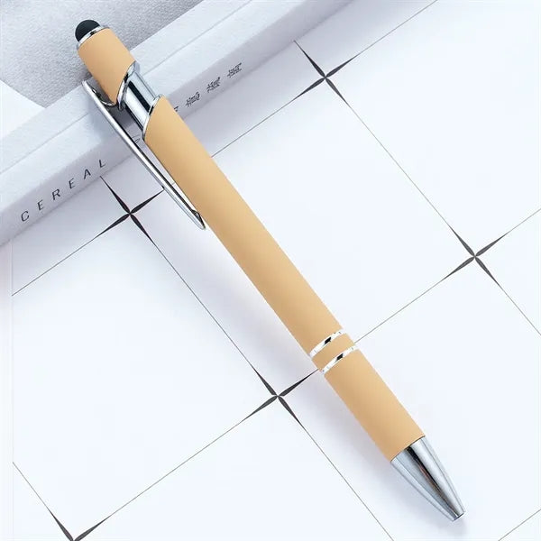2-in-1 Soft Touch Metal Ballpoint Pens
