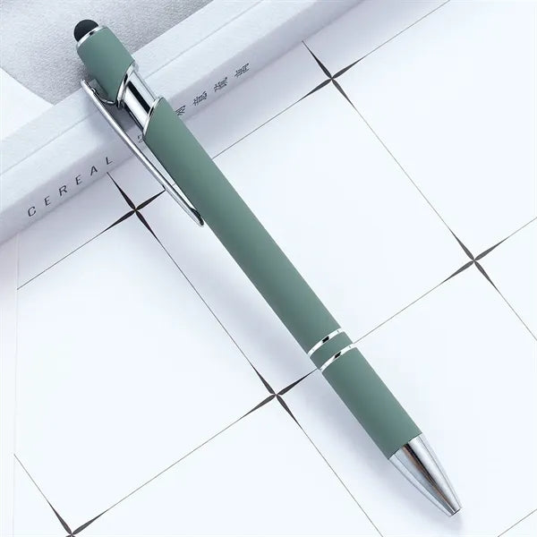 2-in-1 Soft Touch Metal Ballpoint Pens
