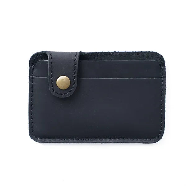 Vintage Full-Grain Leather Card Holder Wallet