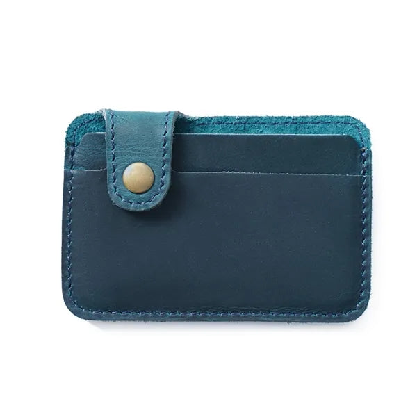 Vintage Full-Grain Leather Card Holder Wallet