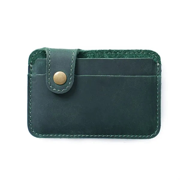 Vintage Full-Grain Leather Card Holder Wallet