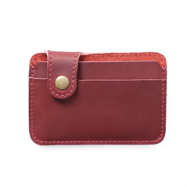 Vintage Full-Grain Leather Card Holder Wallet