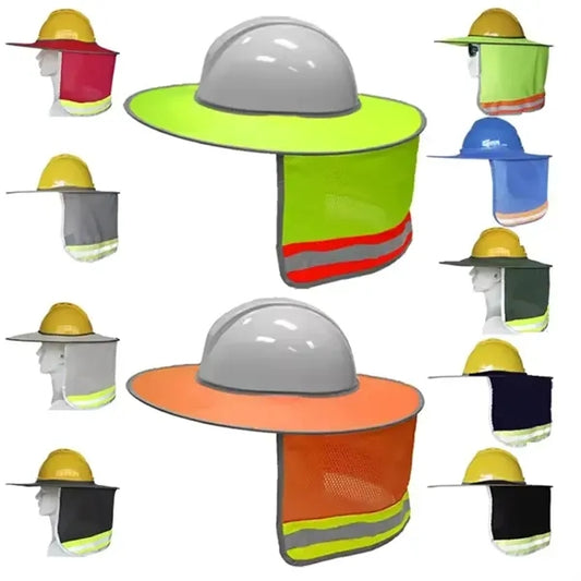High Visibility Safety Sun Shade For Hard Hats