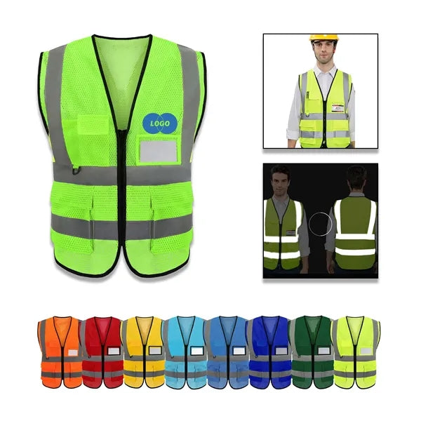 Mesh Safety Vest with Reflective Strips