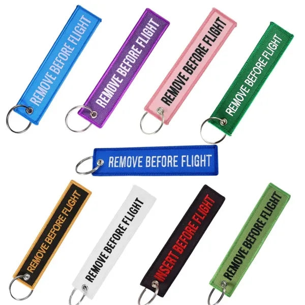 Fabric Embroidered Keychain, Polyester Woven Label, Custom