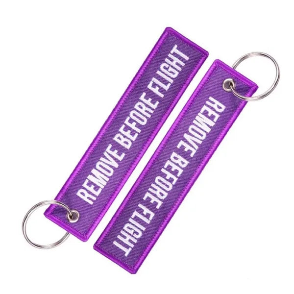 Fabric Embroidered Keychain, Polyester Woven Label, Custom