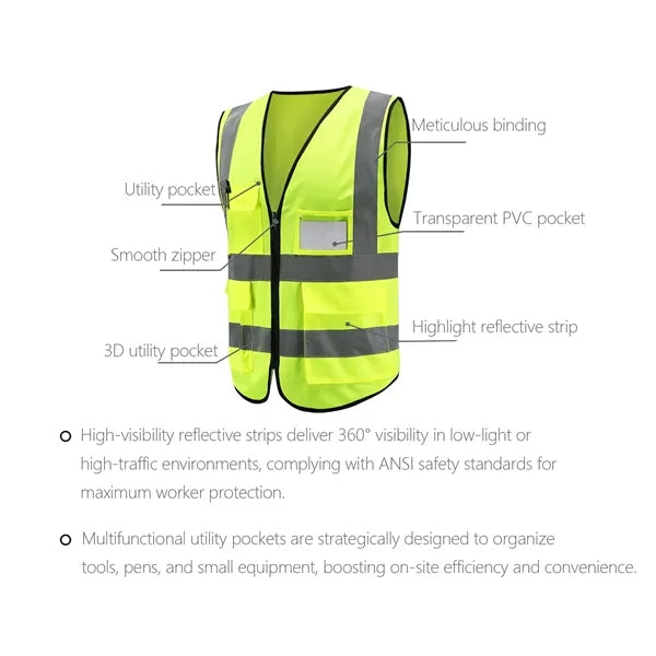 Mesh Safety Vest with Reflective Strips
