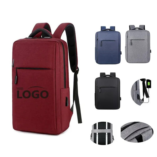 Solid Color Large-Capacity Backpack