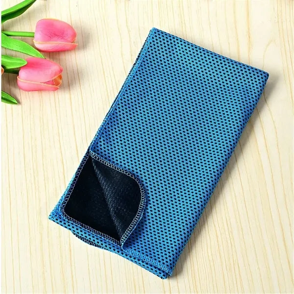 Cooling Microfiber Sport Towel with Carry Bottle