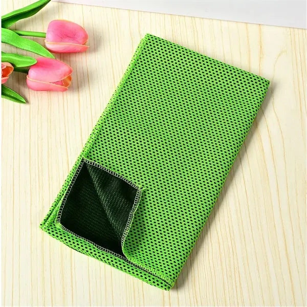 Cooling Microfiber Sport Towel with Carry Bottle