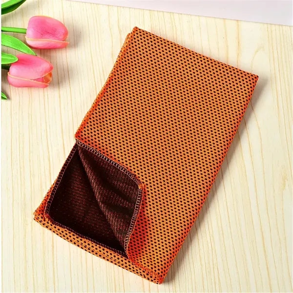 Cooling Microfiber Sport Towel with Carry Bottle