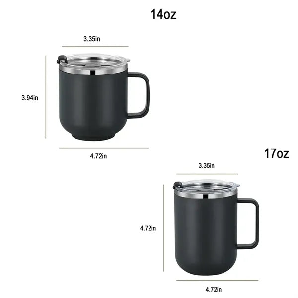 Stainless Steel Coffee Mug With Lid 14oz