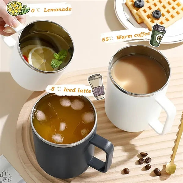 Stainless Steel Coffee Mug With Lid 14oz