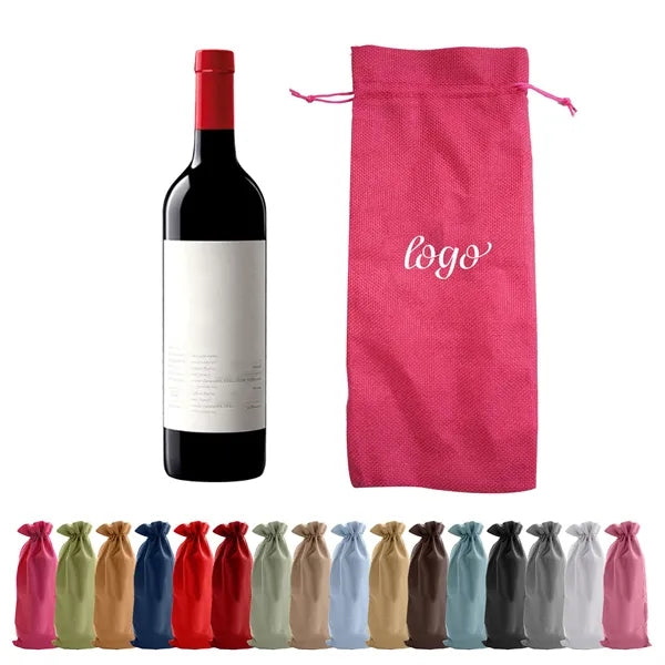 Premium Wine Bottle Protective Drawstring Pouch