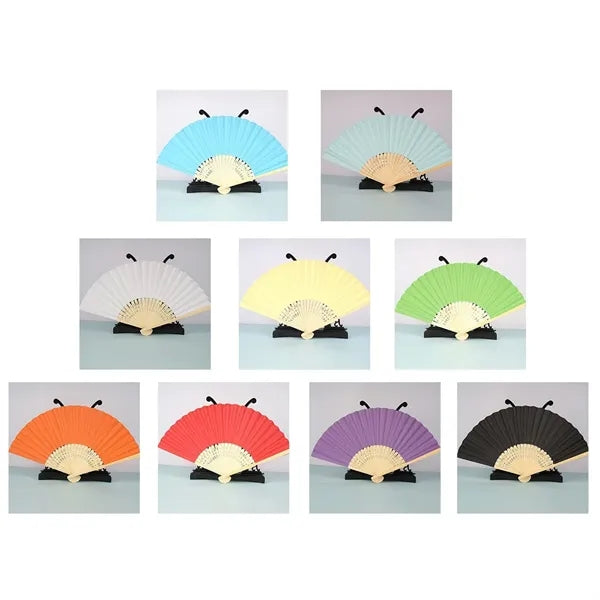Bamboo Paper Folding Hand Fan