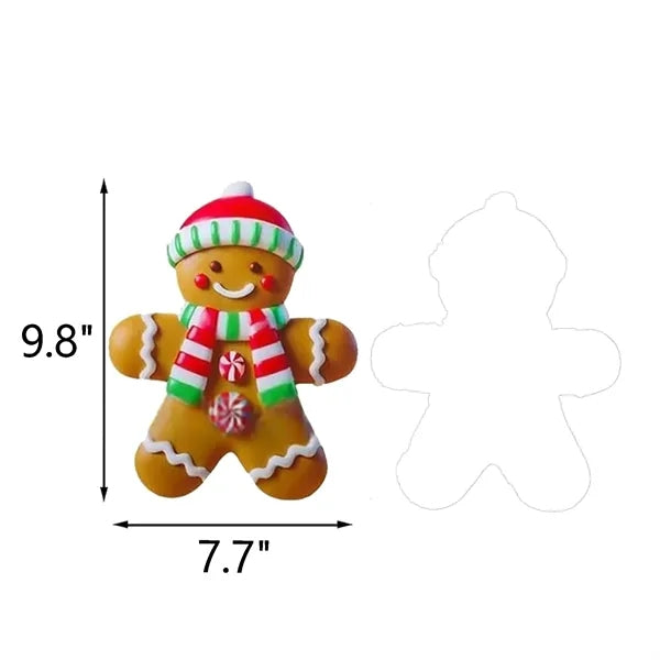 Gingerbread Man Outdoor Corrugated Yard Sign