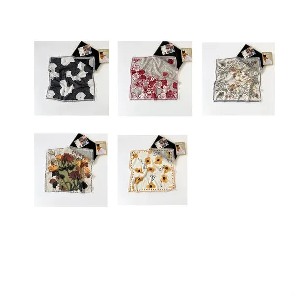 New women printed 23.6-inch square scarf headscarf