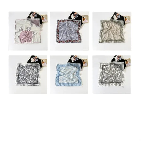 New women printed 23.6-inch square scarf headscarf