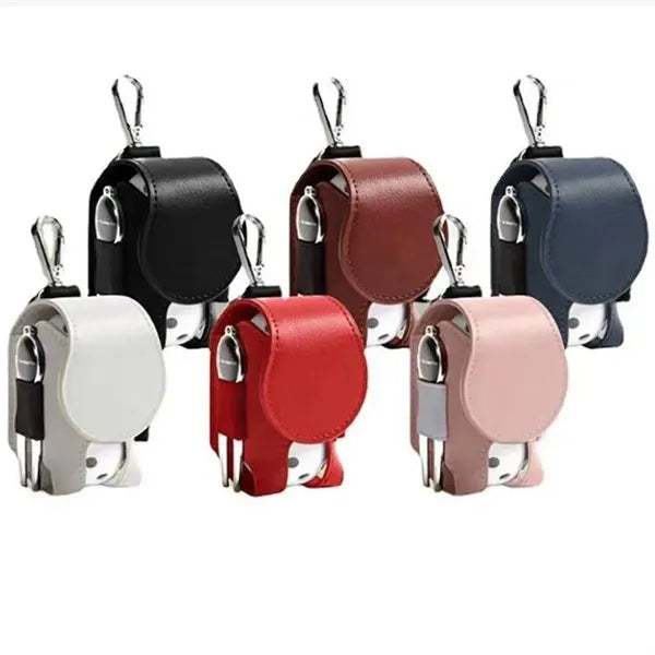 PU Leather Golf Ball Carry Bag Waist Pouch