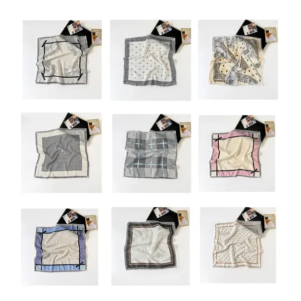 Fashion women printed 23.6-inch square scarf headscarf
