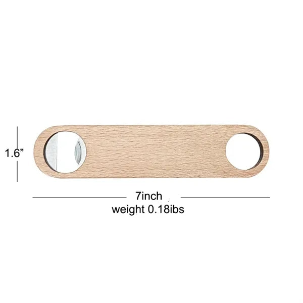 Wooden handle bottle opener
