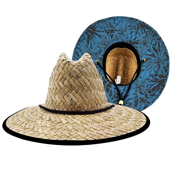 Eco Friendly Straw Lifeguard Hats with Patch Logo