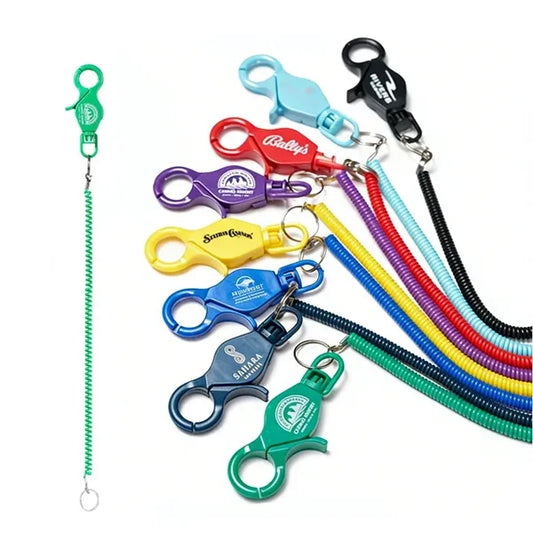 20" Casino Coil Spring Lanyard with Lobster Clasp