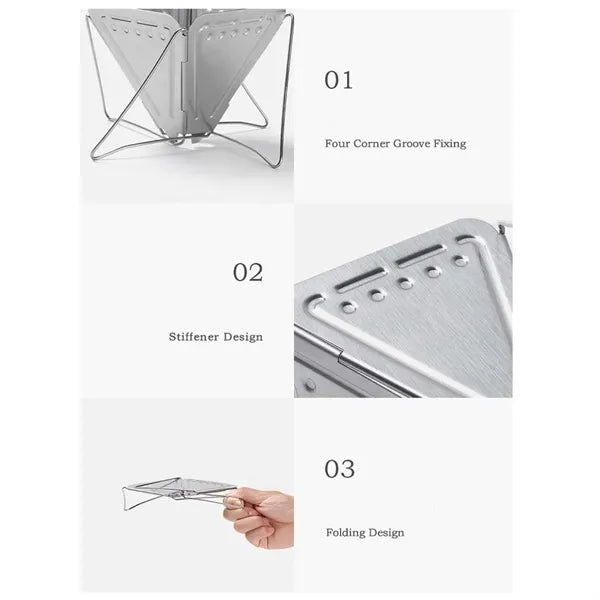 Portable Foldable Travel Camping Stainless Steel Coffee Drip