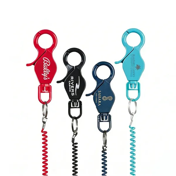 20" Casino Coil Spring Lanyard with Lobster Clasp